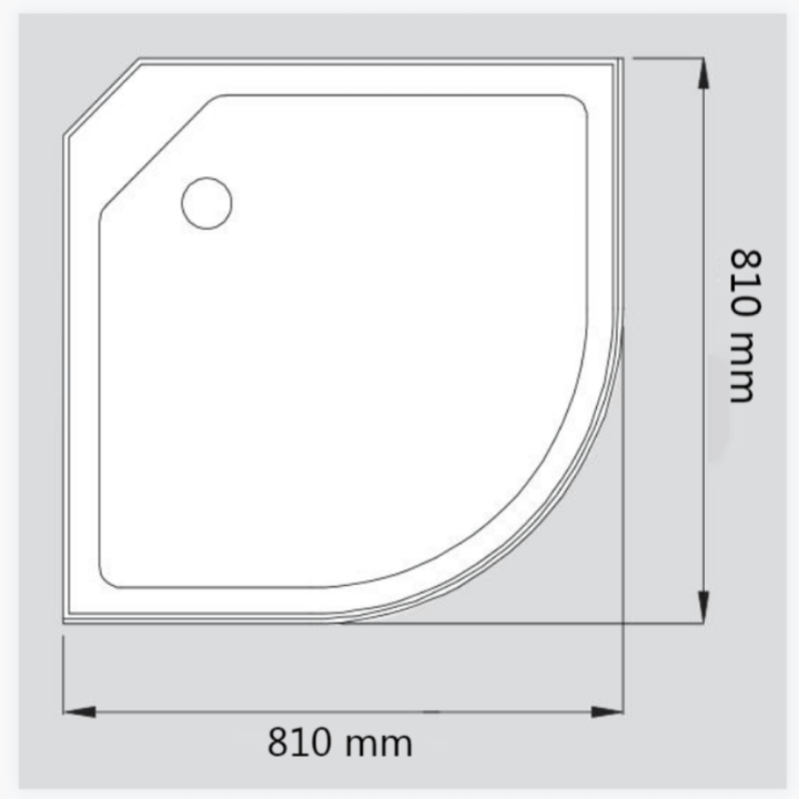 Aurora Round 80x80x195 cm - tukeva suihkukaappi mökille tai kotiin.