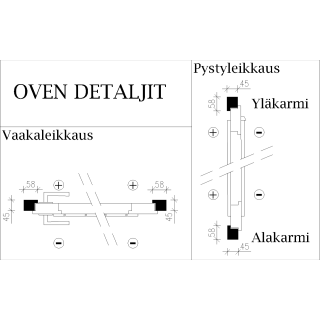 Lokki Mökki pariovi puolilaseilla. Eristetty. 2K lasitus. Räätälöi mittojesi mukaan (Mittatilaus)