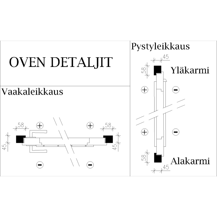 Lokki Mökki pariovi puolilaseilla. Eristetty. Räätälöi mittojesi mukaan (Mittatilaus)