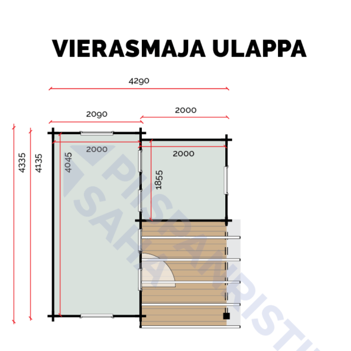 Itse kasattava piharakennus - Mittatilausvierasmajat luonnonkauniilla paikoilla