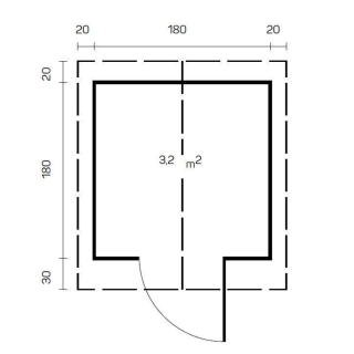 Pihamökki Bettina 3,2 m2