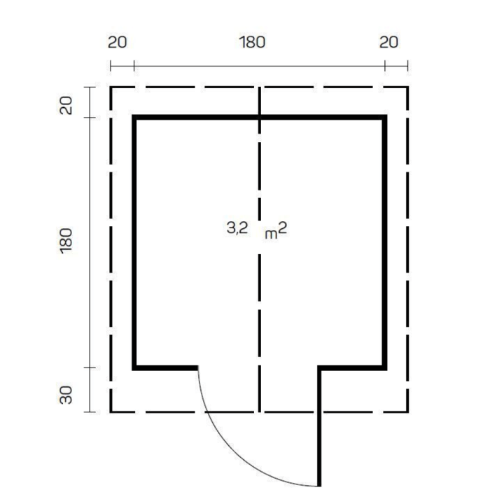 Pihamökki Bettina 3,2 m2