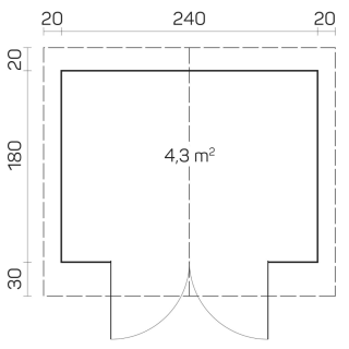 Pihamökki Karoliina 4,3 m2